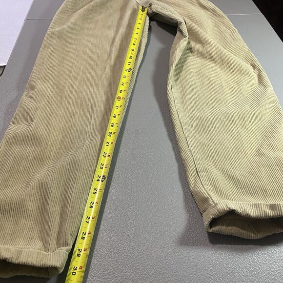 BUGLE BOY CO Pants Corduroy Pleated Cuffed Skater 90s Mens 32M Beige Tan 30x30 - Picture 7 of 11